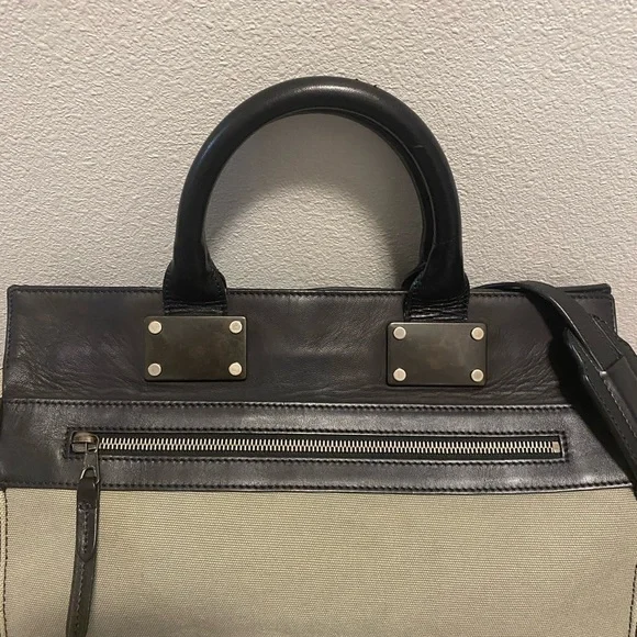 Rag & Bone Leather-Trimmed Canvas Pilot Bag - Picture 5 of 8